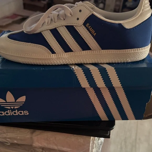 Adidas Classic Dodger Blue and White OG Sambas - Picture 3 of 6